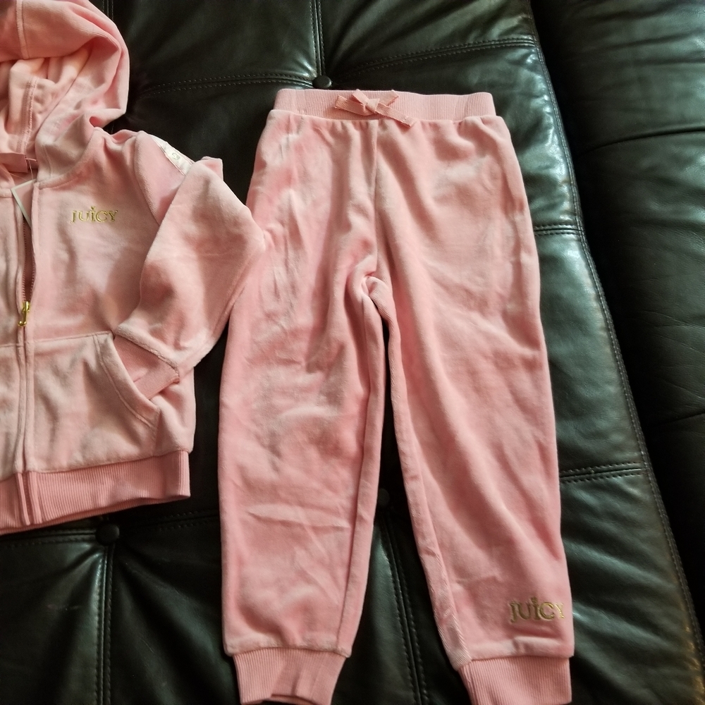 GIRLS JUICEY couture tracksuit. 2 PC set jogger hoodie nwt - Picture 3 of 6